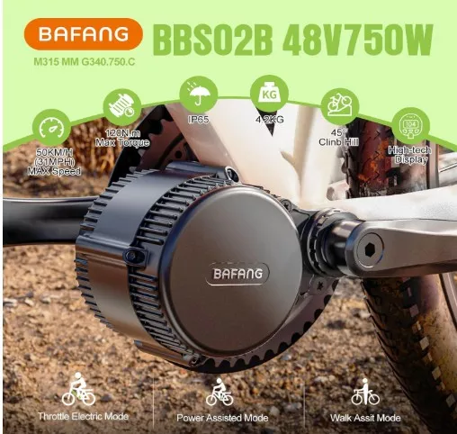 48V 750W MİD Bafang Motor KİT