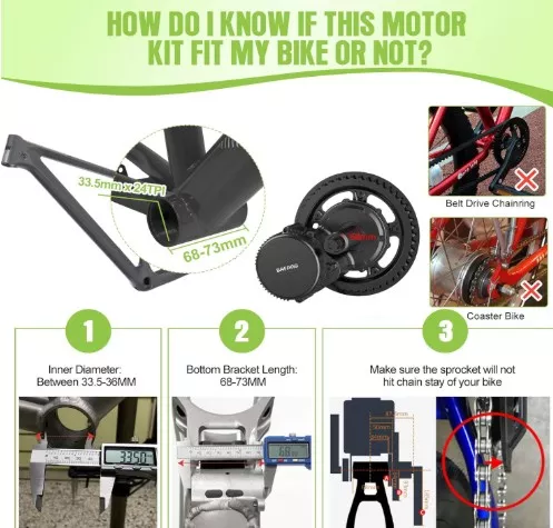 48V 750W MİD Bafang Motor KİT