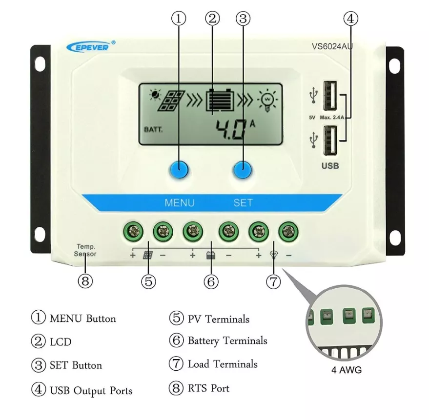 Epever VS6024AU PWM Controller