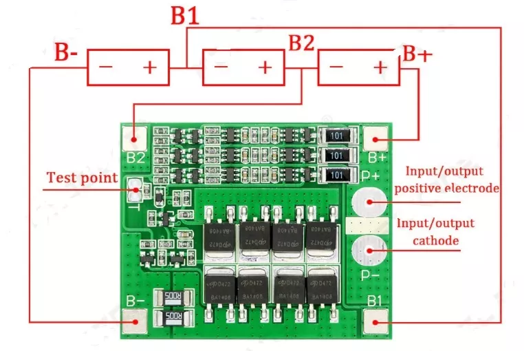 BMS 3S 10-60A balanslı